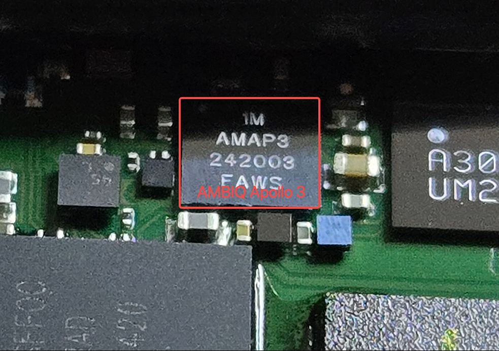 Fenix 8拆机中Ambiq Apollo 3的身影，作为sensor hub的存在。f-blog.info的拆解